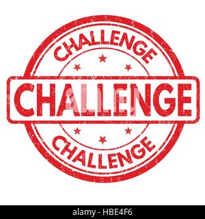 Challenge grunge rubber stamp on white background, vector illustration Stock Vector