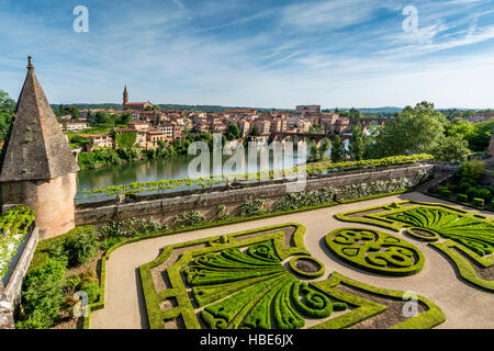 Albi, view over River Tarn from Palais de la Berbie, Berbie Palace, Tarn, Occitanie, France, Europe Stock Photo