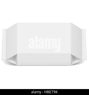 blank packaging bag isolated over white background Stock Vector