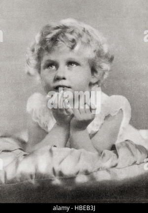 Princess Margaret, Margaret Rose; 1930 – 2002, aka Princess Margaret Rose.  Younger daughter of King George VI and Queen Elizabeth.  From Their Gracious Majesties King George VI and Queen Elizabeth, published 1937. Stock Photo