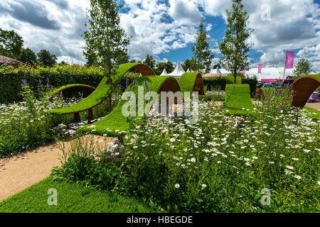 The World Vision Garden at RHS Hampton Court Palace Flower Show 2016 Stock Photo