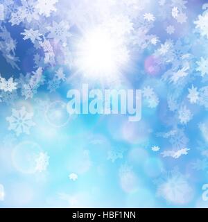 Christmas background - sunny day. EPS 10 Stock Vector