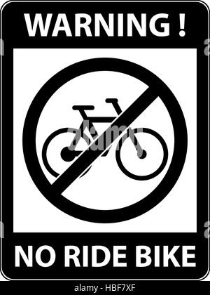 No bicycle sign illustration. Flat design. Stock Photo