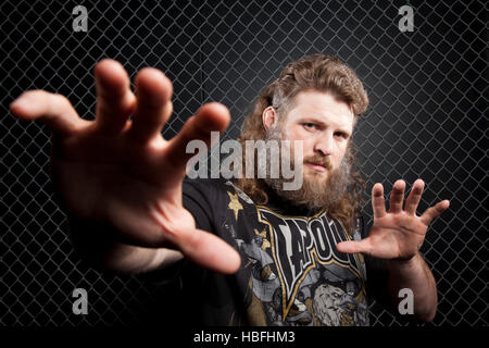 A portrait of UFC fighter Roy Nelson in Las Vegas, Nevada on Wednesday, October 26, 2011. Photo by Francis Specker Stock Photo