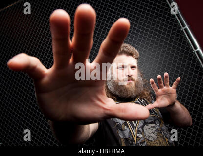 A portrait of UFC fighter Roy Nelson in Las Vegas, Nevada on Wednesday, October 26, 2011. Photo by Francis Specker Stock Photo