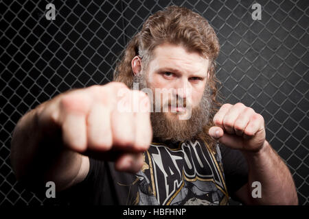 A portrait of UFC fighter Roy Nelson in Las Vegas, Nevada on Wednesday, October 26, 2011. Photo by Francis Specker Stock Photo