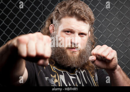 A portrait of UFC fighter Roy Nelson in Las Vegas, Nevada on Wednesday, October 26, 2011. Photo by Francis Specker Stock Photo