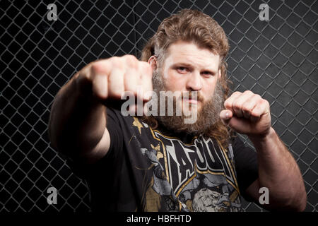 A portrait of UFC fighter Roy Nelson in Las Vegas, Nevada on Wednesday, October 26, 2011. Photo by Francis Specker Stock Photo