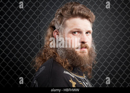 A portrait of UFC fighter Roy Nelson in Las Vegas, Nevada on Wednesday, October 26, 2011. Photo by Francis Specker Stock Photo