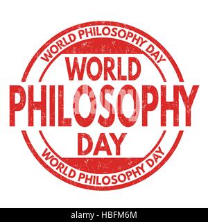 World philosophy day grunge rubber stamp on white background, vector illustration Stock Vector
