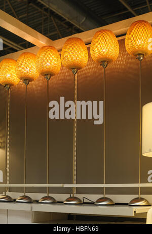 desk lamps in store on display Stock Photo