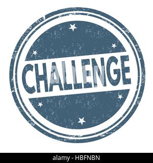 Challenge grunge rubber stamp on white background, vector illustration Stock Vector