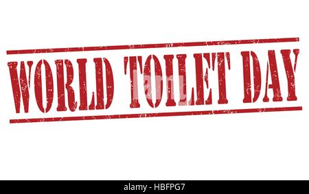 World toilet day grunge rubber stamp on white background, vector illustration Stock Vector