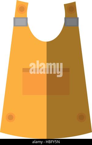 cartoon vest uniform worker protective shadow vector illustration eps 10 Stock Vector