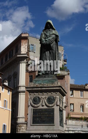 Rome, statue Giordano Bruno, Campo de' Fiori Stock Photo