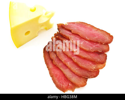 Meat And Cheese Stock Photo