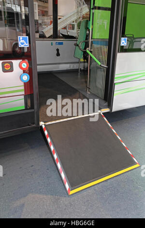 Wheelchair Ramp Bus Stock Photo - Alamy