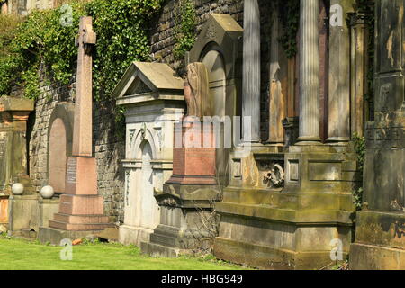 Old graveyard in Glasgow, Scotland, UK Stock Photo