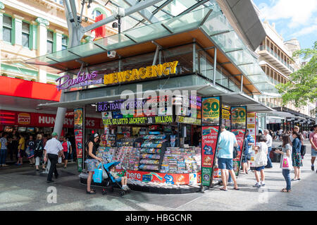 Rankins on the mall Newsagency, Queen Street Mall, Brisbane City, Brisbane, Queensland, Australia Stock Photo