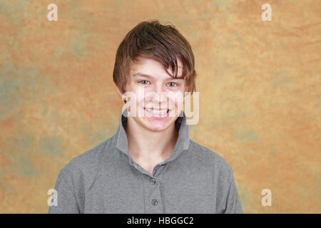 Smile Teenage Boy Stock Photo