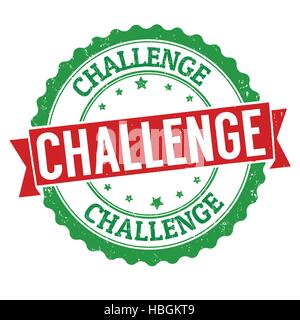 Challenge grunge rubber stamp on white background, vector illustration Stock Vector