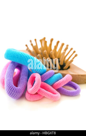Beautiful hair elastics. Stock Photo