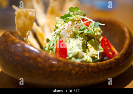 avocado and shrimps salad Stock Photo
