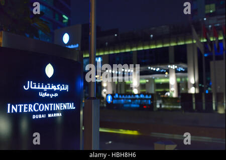 The Intercontinental Hotel, Dubai Marina UAE Stock Photo