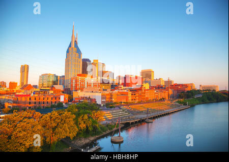 Downtown Nashville cityscape in the morning Stock Photo