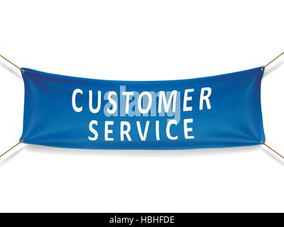 customer service banner isolated over white background Stock Vector