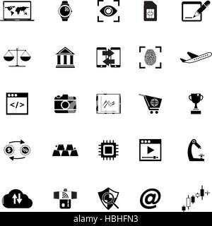 Information technology icons on white background, stock vector Stock Vector