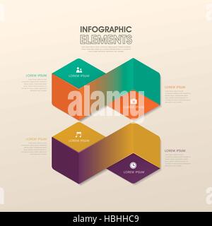 vector illustration abstract creative hexagon infographics design Stock Vector