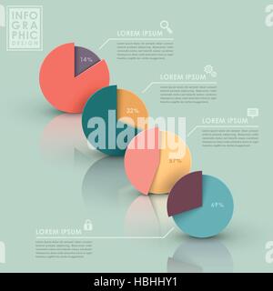 modern vector abstract pie chart infographic elements Stock Vector