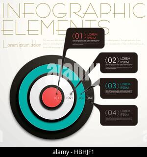 modern vector abstract target option infographic elements Stock Vector