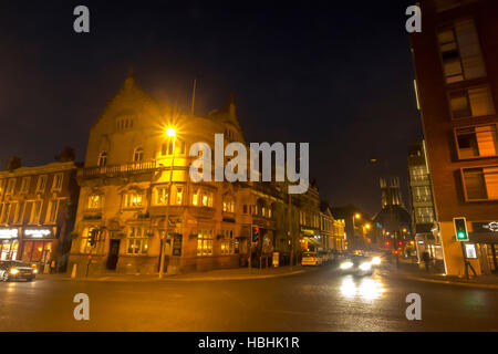 Philharmonic Pub and Dining Rooms at night in Hope Street, Liverpool. Stock Photo