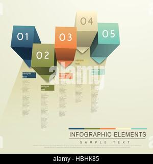 modern vector abstract 3d cube infographic elements Stock Vector