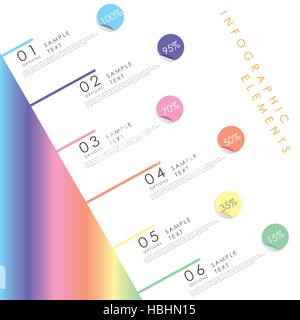 modern vector abstract infographic elements with linear gradient Stock Vector