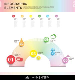 modern vector abstract rainbow infographic elements Stock Vector