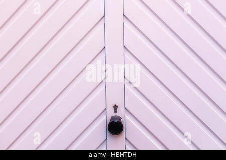 White garage door detail Stock Photo