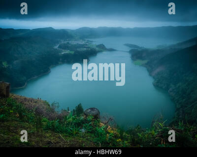 Stormy sky over Sete Cidades Stock Photo