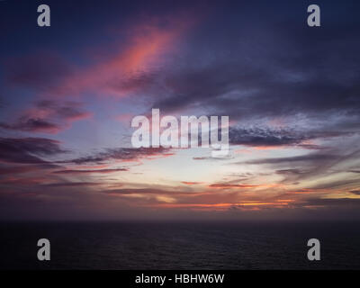 Sunset over the ocean Stock Photo