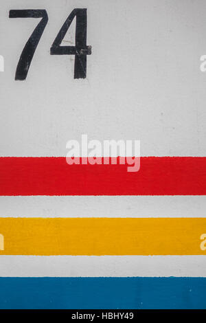 Number 74 plaque Stock Photo
