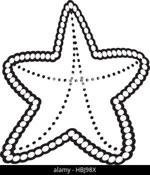 outline sea starfish concept vacation beach vector illustration eps 10 Stock Vector