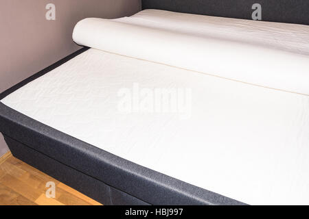 Detail bedrooms, boxspring bed mattresses Stock Photo