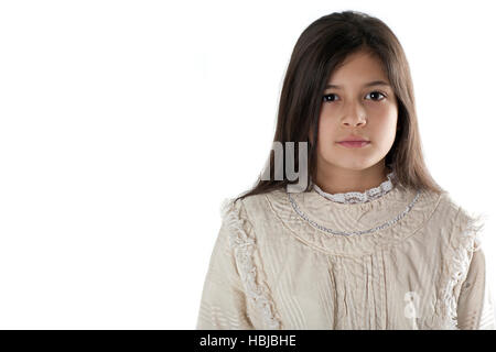 Bambina in costume strega seduta da anteriore a posteriore su una scopa  Foto stock - Alamy