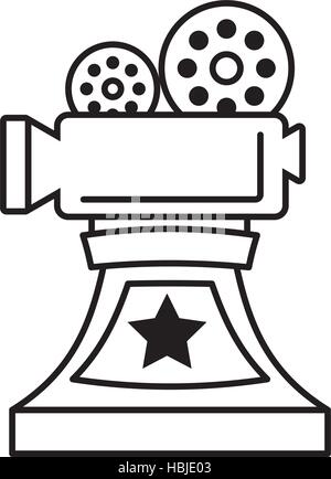 movie cinema trophy awards outline vector illustration eps 10 Stock Vector