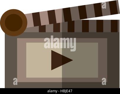 film clapper chalkboard scene icon shadow vector illustration eps 10 Stock Vector