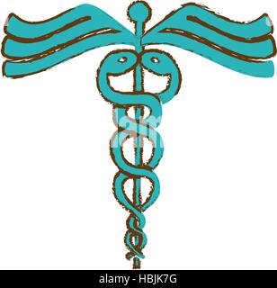 asclepius rod icon image vector illustration design Stock Vector