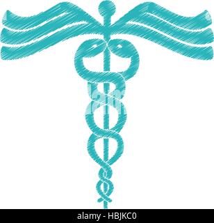 asclepius rod icon image vector illustration design Stock Vector