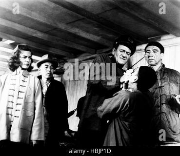 BLOOD ALLEY, from left: John Wayne, Lauren Bacall, 1955 Stock Photo - Alamy